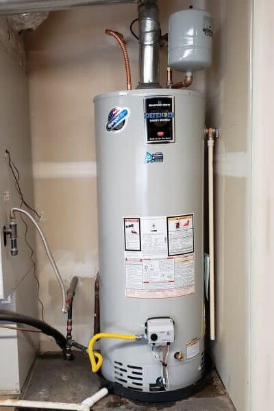 Bradford White 50 gallon natural gas water heater installed in Spokane Valley home