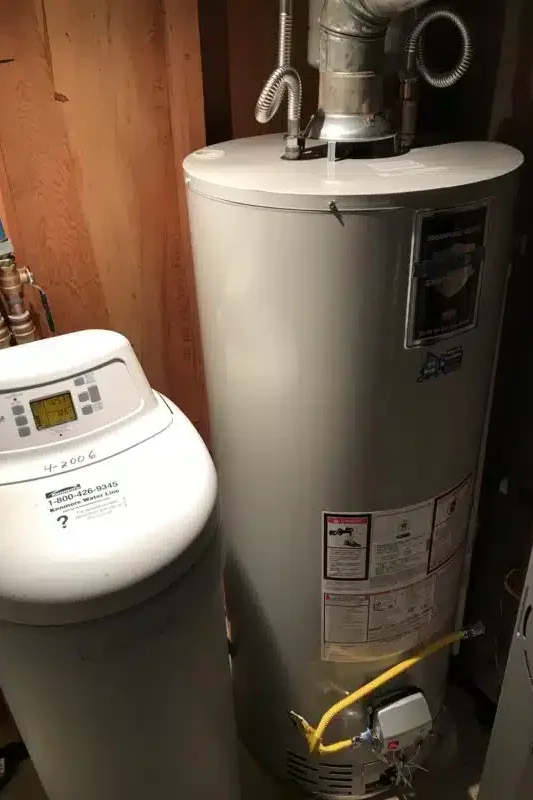 new bradford white water heater installed replacing leaking unit