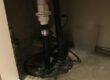 replacement ejector pump setup inside sump basin after installation