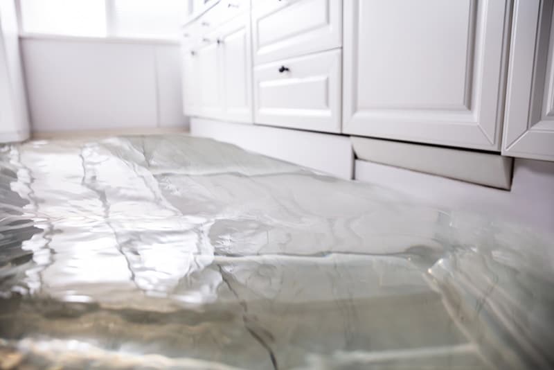 kitchen floor flooding