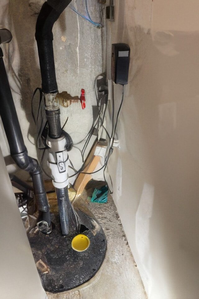 Liberty sewage ejector pump installed with alarm and quiet check valve in Post Falls home