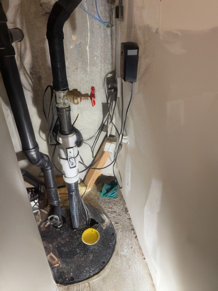 Liberty sewage ejector pump installed with alarm and quiet check valve in Post Falls home